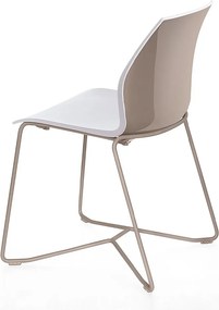 Scaun lemn masiv Kalea – cadru crossed sled