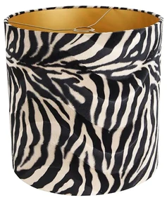 Abajur din catifea cu design zebra 40/40/40 interior auriu