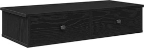 vidaXL Raft de perete cu sertare negru 80x31x17 cm lemn prelucrat