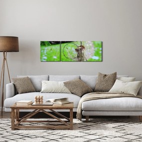 Tablou cu păpădie (cu ceas) (90x30 cm)