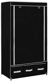 vidaXL Șifonier, negru, 87 x 49 x 159 cm, material textil