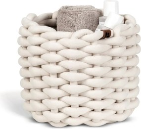 Coș de depozitare din material textil ø 21x17 cm Peach Skin Round S – Bigso