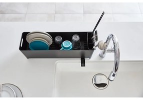 Suport de scurgere vase din silicon Yamazaki Flow, negru