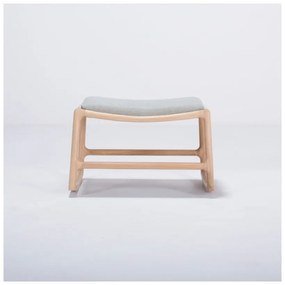 Scaun/taburet cu construcție din lemn de stejar Gazzda Dedo, albastru - gri