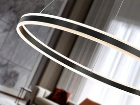 Lustra LED design modern circular 100cm Helia negru mat