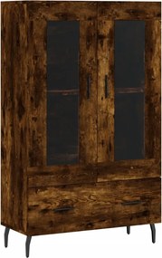 vidaXL Dulap înalt, stejar afumat, 69,5x31x115 cm, lemn prelucrat