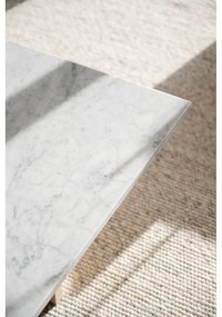 Măsuță de cafea albă/maro din marmură 90x90 cm Brooksville - Rowico