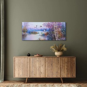 Tablou - Sosirea toamnei, pictură în ulei (120x50 cm)