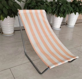 Sezlong pliabil de plaja SAND, dungi portocalii