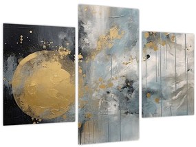 Tablou - Abstracție cu minge de aur (90x60 cm)