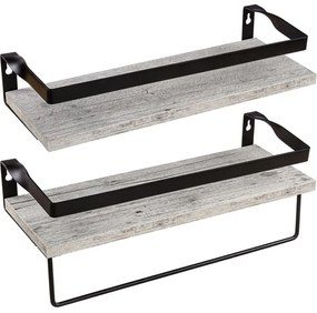 Set de 2 rafturi de perete STILISTA  Volato Duo, 40 cm, alb