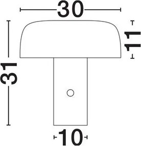 Veioza LED 2700K NOELIA bordeaux