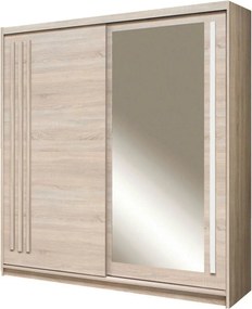 Dressing EFFECT, stejar sonoma, PAL melaminat, cu 2 usi, 200x59x216 cm