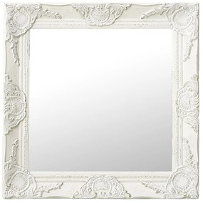 Oglinda de perete in stil baroc, alb, 50 x 50 cm 1, Alb, 50 x 50 cm