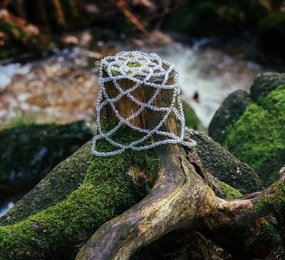 Lustra moderna Vision, eleganta, design LUX acoperita cu cristale ROSÉE BALL