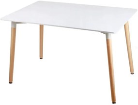 Masa dining alba, BERGEN 140x80 cm