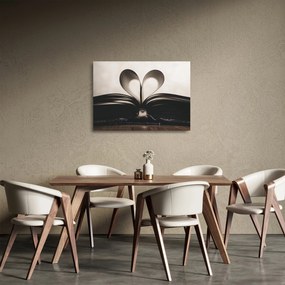 Tablou pe sticlă cu carte (70x50 cm)
