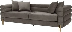 Canapea eleganta design LUX York, catifea gri 114343 HZ