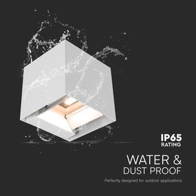 Lampă LED solară de perete cu senzor, 9W/5V, IP65, 2600 mAh, albă