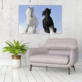 Tablou - Caii în timpul iernii (90x60 cm)