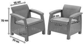 Set mobilier de grădină Corfu Duo cu masă Future grafit