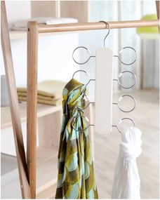 Suport cu 8 cârlige pentru eșarfe și fulare Compactor Cream