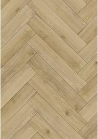 Mexen Charter Oak panouri de vinil model os de pește 570 x 95 mm LVT Dryback 2,5 mm, suport PVC, 4 V-Fugă, Stejar