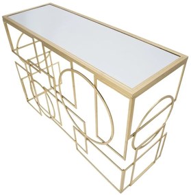 Masă consolă aurie 41x120 cm Marie – Mauro Ferretti