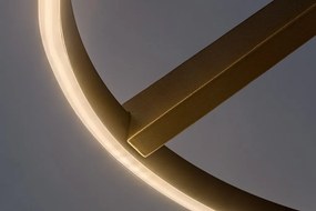 Plafoniera LED minimalista Renara negru auriu