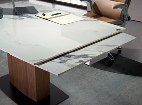 Masa extensibila deosebita design LUX Porcelain Marble 160-240cm