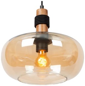 Lustră pe cablu Lucide 45408/30/62 ILONA 1xE27/40W/230V d. 30 cm negru/bej