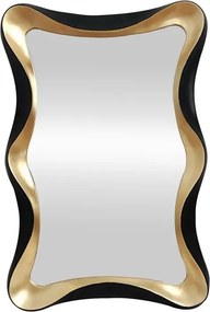 Oglinda de perete decorativa ALICE 120cm negru/ auriu