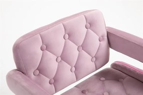 HR8403W Scaun Catifea Mov Bază Neagra