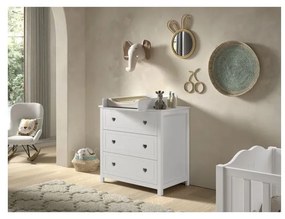 Masă de înfășat (adâncimea comodei adecvate 57 cm) albă Amori – Vipack