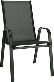 Scaun ALDERA, gri inchis/negru, stofa clasica/otel, 54x72x96 cm