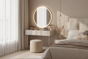 Masa de toaletă cu sertare și picioare metalice Desin 100 cm - cașmir / stejar nagano