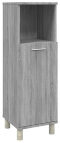 815607 vidaXL Dulap de baie, gri sonoma, 30x30x95 cm, lemn prelucrat