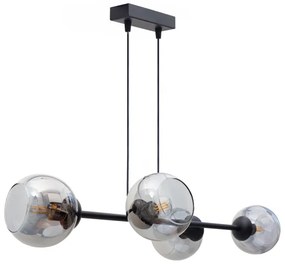 Lustră pe cablu LATIL 4xE27/60W/230V negru