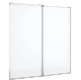 vidaXL Tablă magnetică pliabilă, alb, 80x80x1,7 cm, aluminiu