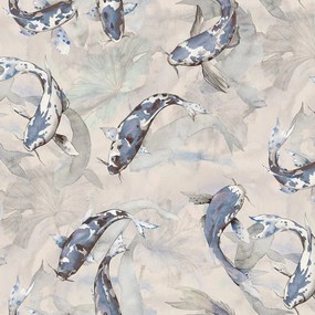 Fototapet, Koi, Blue, Rebel Walls
