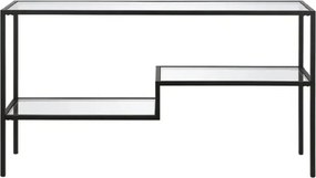 Consola Benito din metal si sticla culoare negru 120 cm