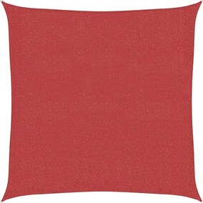 vidaXL Pânză parasolar, roșu, 7x7 m, HDPE, 160 g/m²