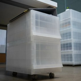 Cutie de depozitare modulară Wave Junior Mist fără roți 43,4 x 27,2 x 22 cm, Îngust - 1 sertar
