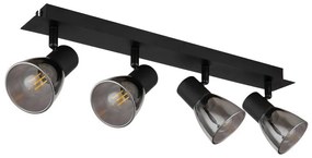 Plafoniera cu 4 spoturi directionabile design modern CLAUDE negru