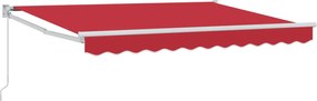 vidaXL Copertină retractabilă manuală Roșu 3,5 x 2 m