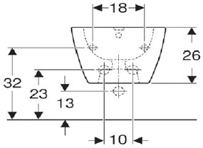 Bideu suspendat Geberit Smile Square 54x35 cm - GEC500.209.01.1