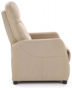 Fotoliu recliner Felipe stofa bej H103 cm