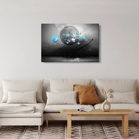 Tabloul - bile abstracte albastru deschis (90x60 cm)