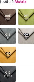 Colţar extensibil, material textil gri, model stânga, SANTIAGO