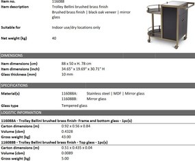 Gheridon, Masuta design LUX Bellini